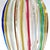 Modern 1990's Murano Attributed Glass Canne Striped Vase in the Manner of Fabiano Zanchi For Sale - Image 3 of 12