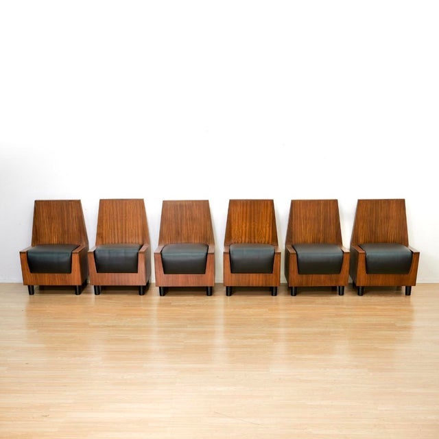 Wood Set of Six 1960s Post Modern Dining Chairs For Sale - Image 7 of 15