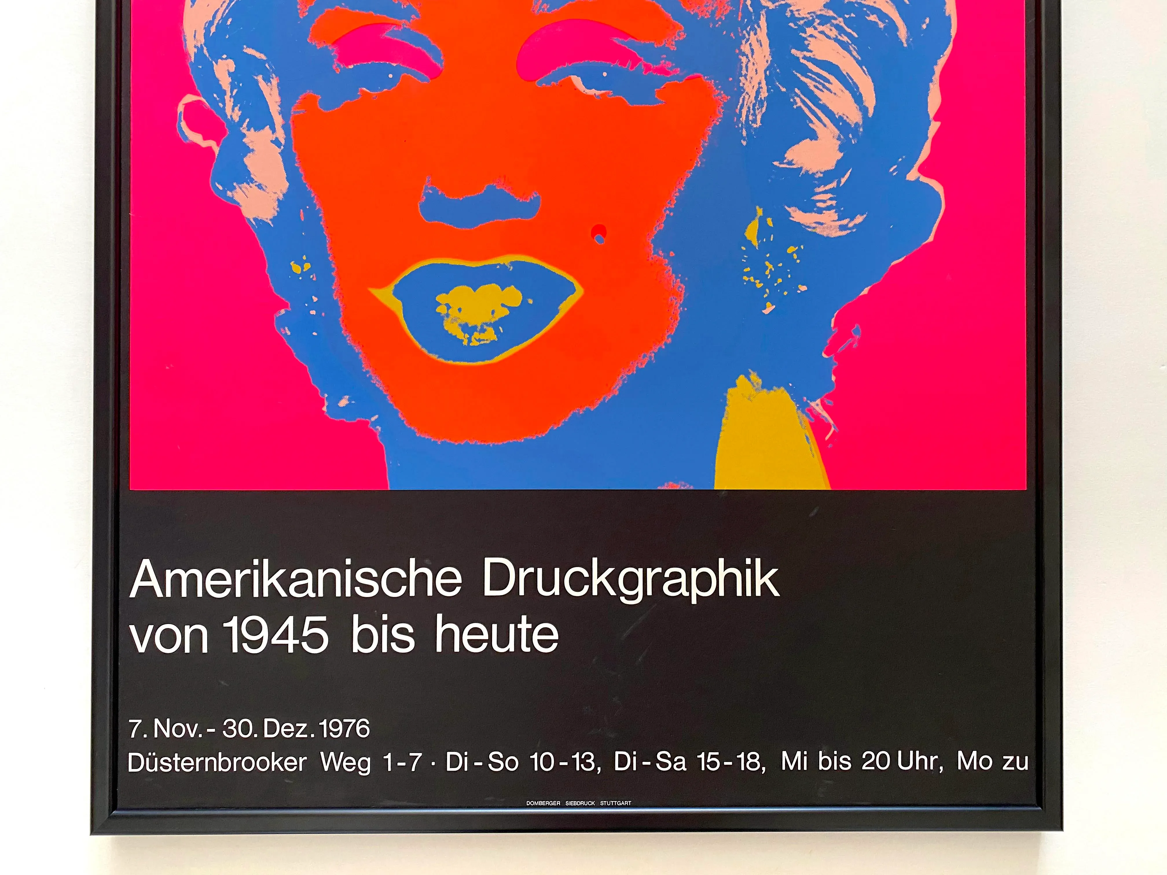 Andy Warhol Vintage 1976 Silkscreen Print Framed Pop Art