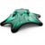 Murano Sommerso Emerald & Aquamarine Sculptural Star Art Glass Bowl 11.25" For Sale - Image 16 of 18