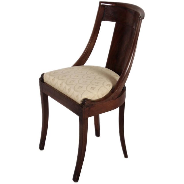 Antique Gondola Chairs in Mahogany, 1830, Set of 4 For Sale - Image 4 of 18