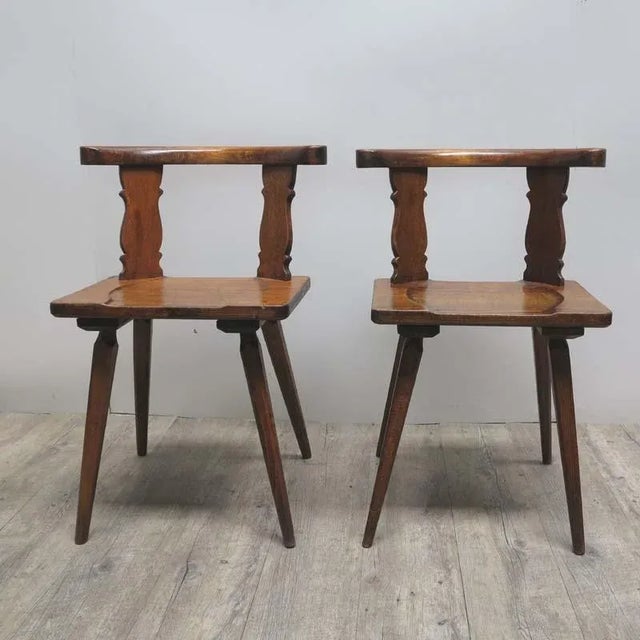 Set of Antique Wooden Chairs For Sale - Image 4 of 16