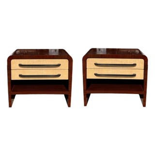 Pair of Italian Art Deco 1940s Nightstands For Sale