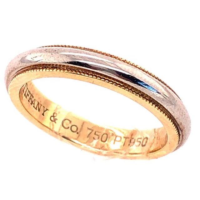 Platinum Gold Tiffany & Co. Band or Wedding Ring, Size 5.5. For Sale In New York - Image 6 of 9