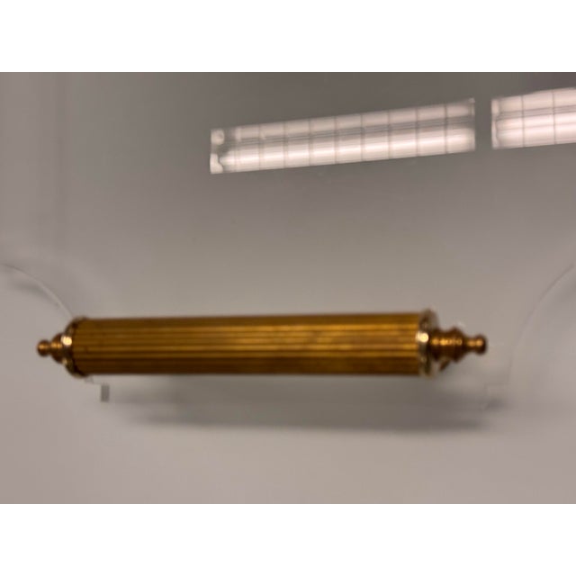 Reprotique Georgian Style Acrylic Tray + Reeded Brass Handles For Sale - Image 4 of 12