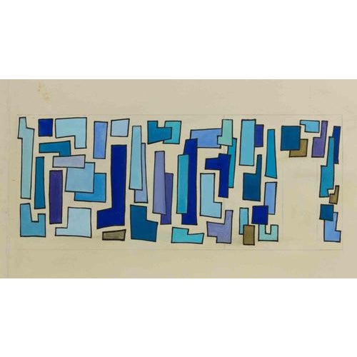Alkis Matheos, Scenography Study, Mid-20th Century, Watercolor For Sale - Image 4 of 5