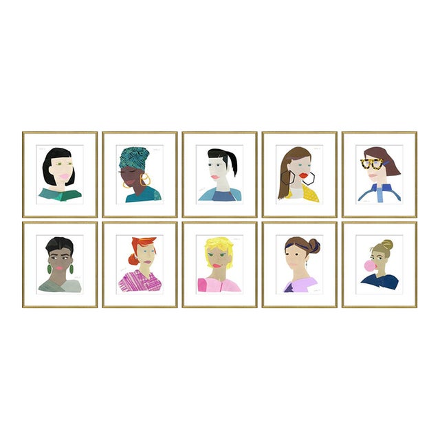 Portrait Series by Susan Hable, Set of 10 For Sale