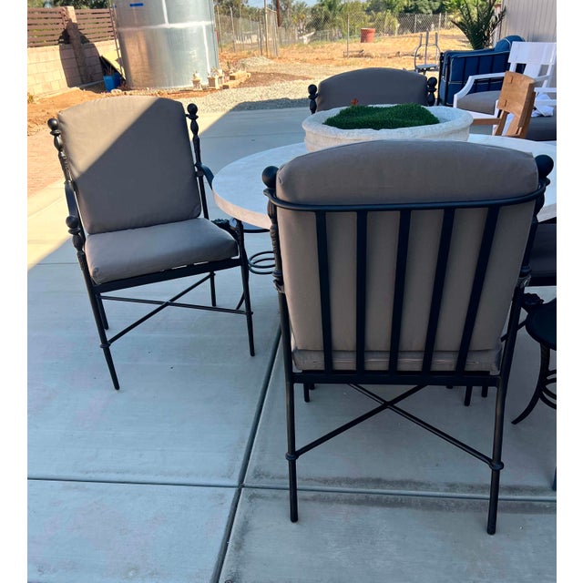 Michael Taylor Designs Dining Chairs and 48” Round Table For Sale In Palm Springs - Image 6 of 10