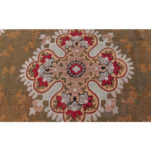 Late 19th Century Antique 19th Century French Aubusson Carpet For Sale - Image 5 of 9