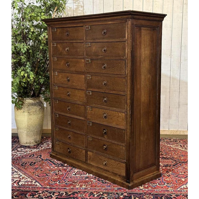 Early 20th Century Oak and Fir Notarys Cabinet with 18 Drawers For Sale - Image 12 of 18