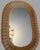 Late 20th Century Vintage Coastal Tropical Boho Natural Wicker Rattan Wall Mirror Decor Oval For Sale - Image 5 of 8