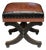 Pair of Leather-Upholstered X-Frame Ottomans For Sale