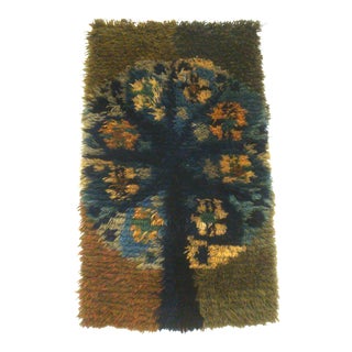 Rya Rug Wall Hanging Scandinavian Danish Modern For Sale