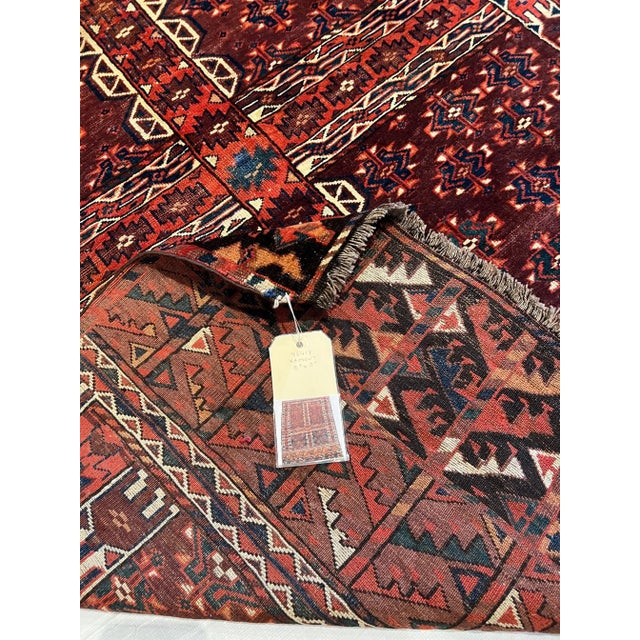 1900s Antique Hashlou Yomout Rug For Sale - Image 4 of 5