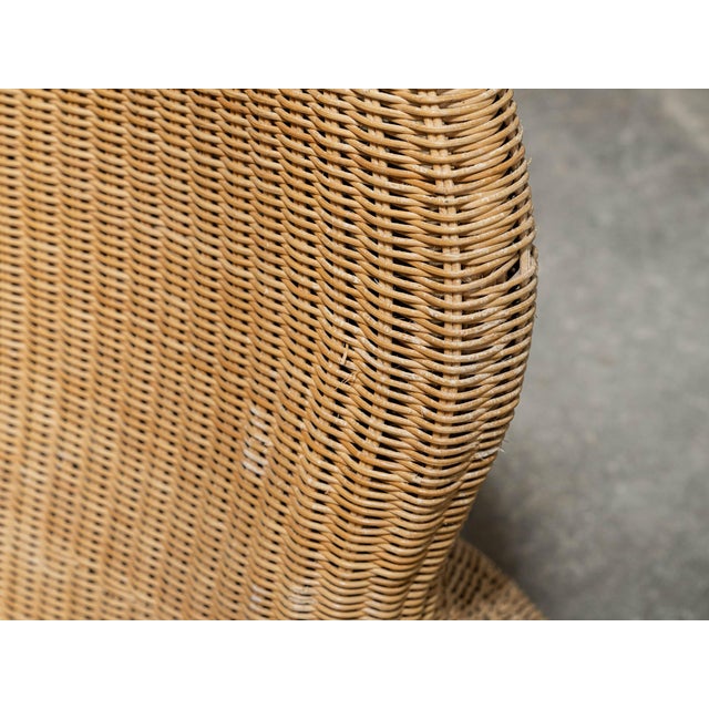 Large Ikea Rattan Recliner Armchair, 2000s For Sale - Image 6 of 12