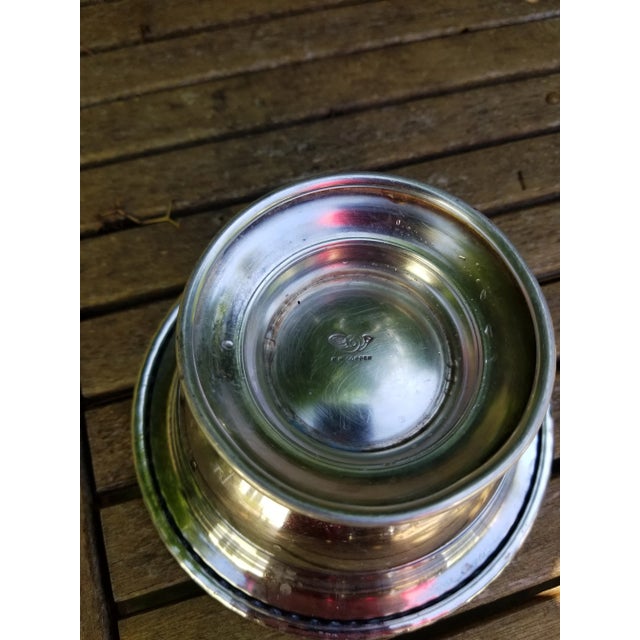 Birks Regency Silverplate Reticulated Serving Plate With Extra Nut Dish - 2 Pieces For Sale - Image 9 of 13