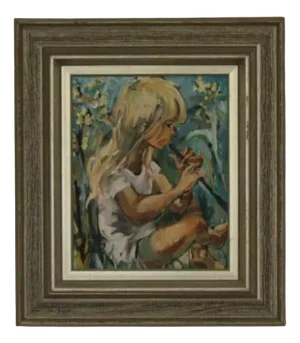 Ebbe Höglund, Tutileroni, 1960s, Oil on Canvas, Framed
