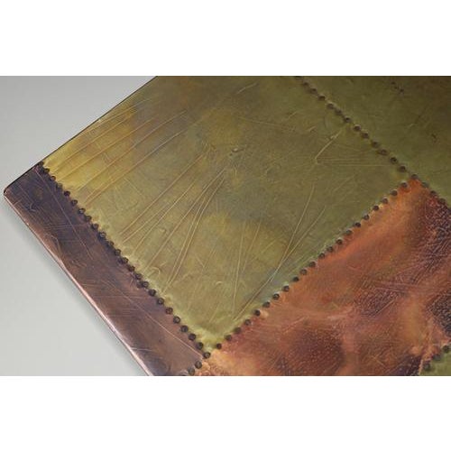 Copper Patchwork Coffee Table by Lorenzo Burchiellaro, Italy, 1960s For Sale - Image 9 of 18