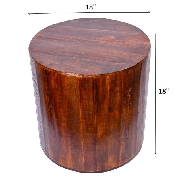 2020s Farmhouse Reclaimed Chestnut Brown Accent Table For Sale - Image 5 of 6