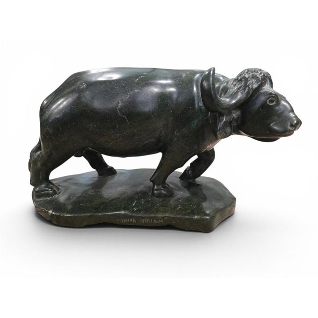 Hand-Carved Serpentine Sculpture by Fabian Musiwa, Zimbabwe, 1970s For Sale - Image 3 of 12