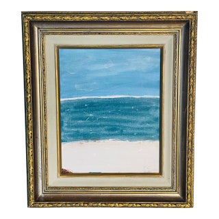 Abstract Painting on Canvas in Antique Frame by Elia For Sale