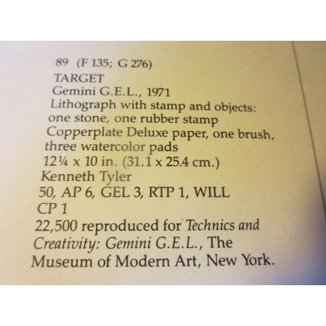Paper "Target 1970" After Jasper Johns Lithograph Collage With Book in Box (Ulae 89) For Sale - Image 7 of 8