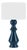 Matthew Izzo Home Colette Capri Blue Ceramic Table Lamp For Sale