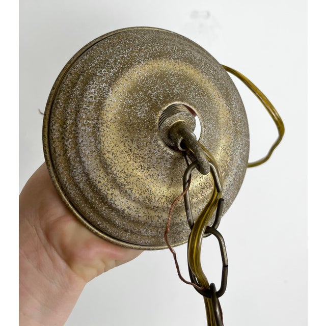 Metal Vintage Pineapple Tole Chandelier For Sale - Image 7 of 7