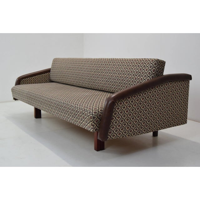 Made in Czechoslovakia. Made of fabric, wood, leatherette Daybed: Height- 87 :Depth-136 Original condition. This piece is...