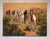 This oil painting captures a dynamic scene of horses galloping through a sunlit sagebrush landscape, their powerful forms...