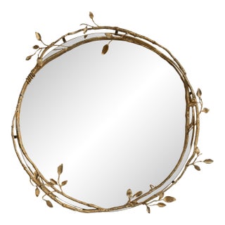 Aged Gold Lennox Vine and Leaf Wall Mirror For Sale