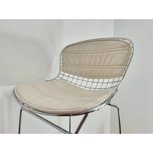 1970s Midcentury Bertoia Style Bar Stools - Set of Four For Sale - Image 5 of 12