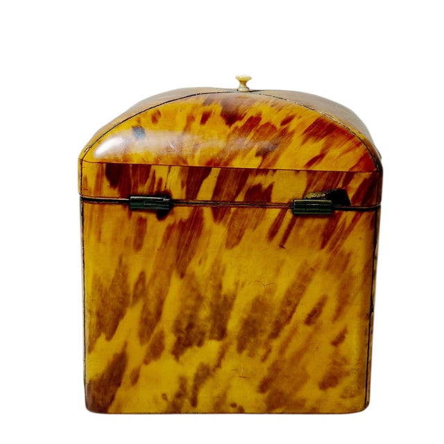 Mid 19th Century Regency Faux Tortoiseshell Box With Sterling Silver Details For Sale - Image 4 of 11