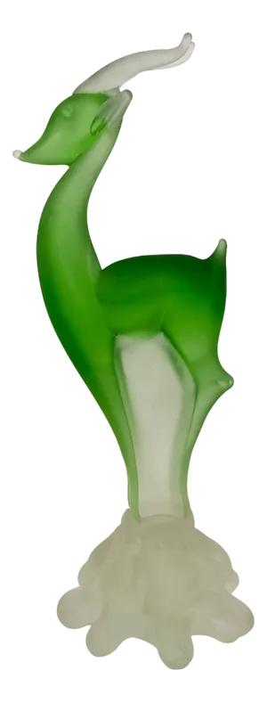 Art Deco Bambi Figure in Satin Murano Glass by Archimede Seguso for Seguso Vetri D’arte, Italy, 1940s
