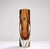 Large Faceted Amber and Clear Formia Sommerso Murano Glass Vase, Italy, 1970s For Sale - Image 9 of 18
