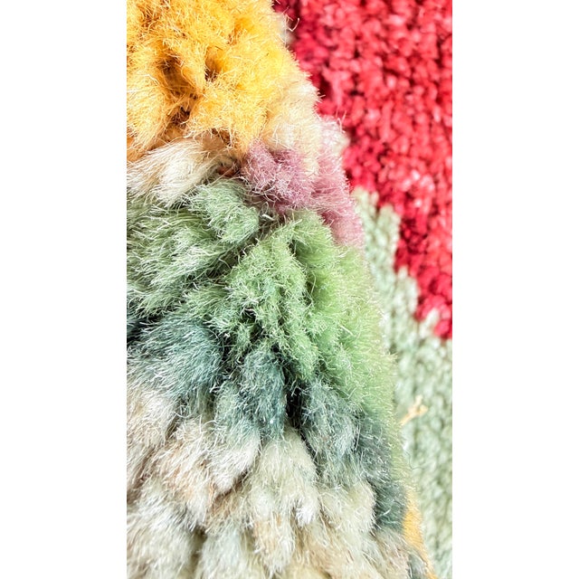 Vintage Art Deco Style Handwoven Wool Rug, Armenia, 1960s For Sale - Image 13 of 14