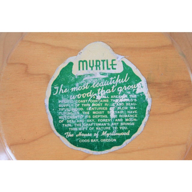 Wood Vintage Myrtle Wood Bowl For Sale - Image 7 of 7