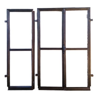 Antique Castle Stained-Glass Window, Set of 3 For Sale