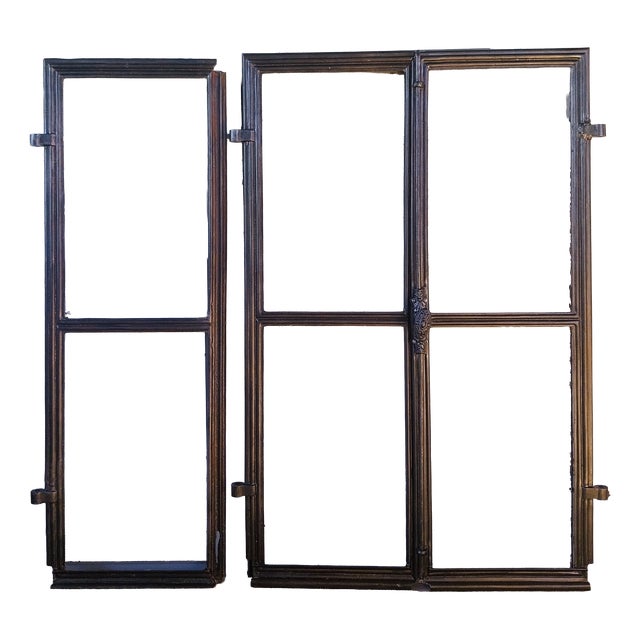 Antique Castle Stained-Glass Window, Set of 3 For Sale