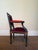 Hollywood Regency Ebonized Armchair With Bold Fabric For Sale In New York - Image 6 of 12