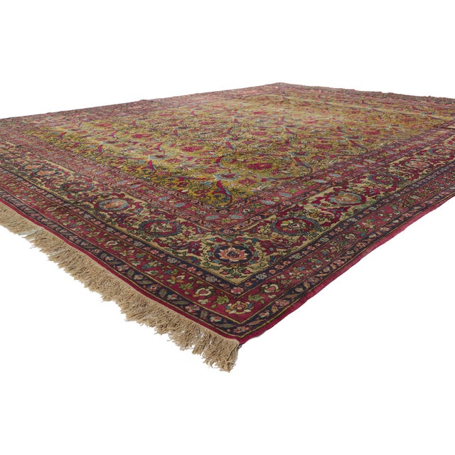 74678 Antique Persian Isfahan Rug, 09'08 x 12'06. The Imperial Conservatory: A Late 19th Century Persian Isfahan...