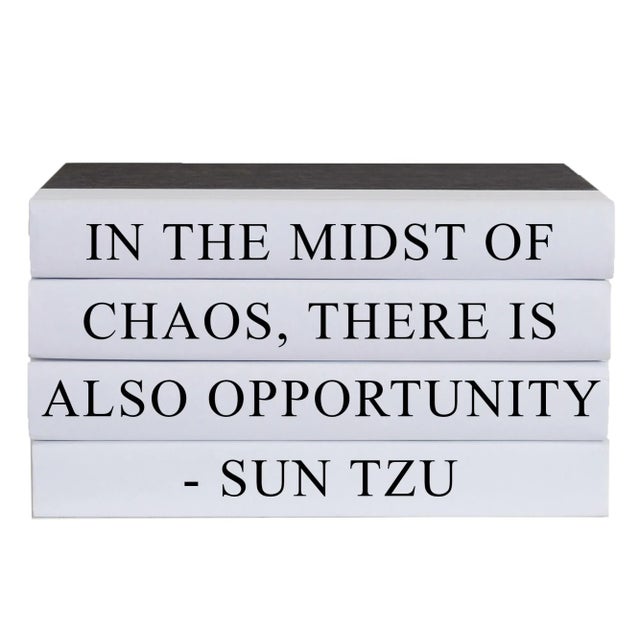 Modern Decorative Books - Quote Book Stack - "There Is Opportunity" For Sale - Image 3 of 3