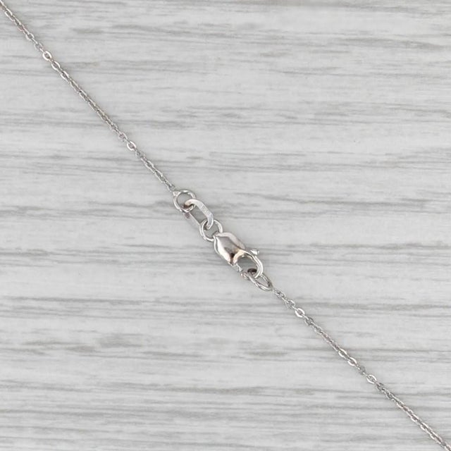0.43ctw Diamond 3-Stone Journey Pendant Necklace 14k White Gold 16.75" For Sale - Image 4 of 6