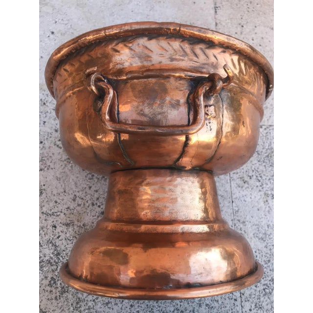 Vintage Copper Flower Pot For Sale - Image 6 of 12