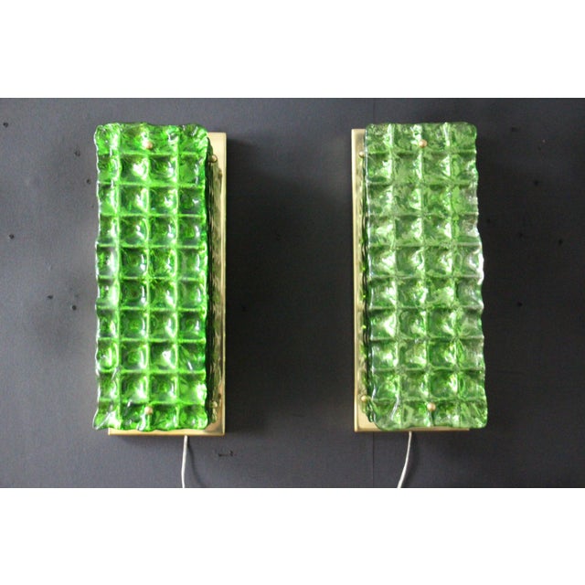 Green Murano Glass Wall Lights, 2000s, Set of 2 For Sale - Image 12 of 18