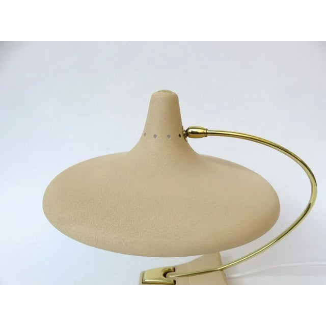 Witch's Hat Table Lamp in Brass with Dark Beige Shrink Varnish, Germany, 1950s For Sale - Image 14 of 18