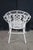 Antique Victorian White Painted Wicker Rattan Boho Chic Peacock Armchair For Sale - Image 9 of 13