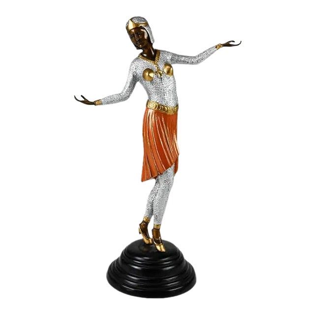 1930s Art Deco Style Bronze Dancer Sculpture For Sale