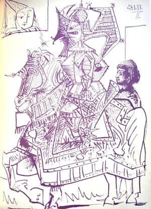 Pablo Picasso, Knight and Valet, Lithograph, 1962
