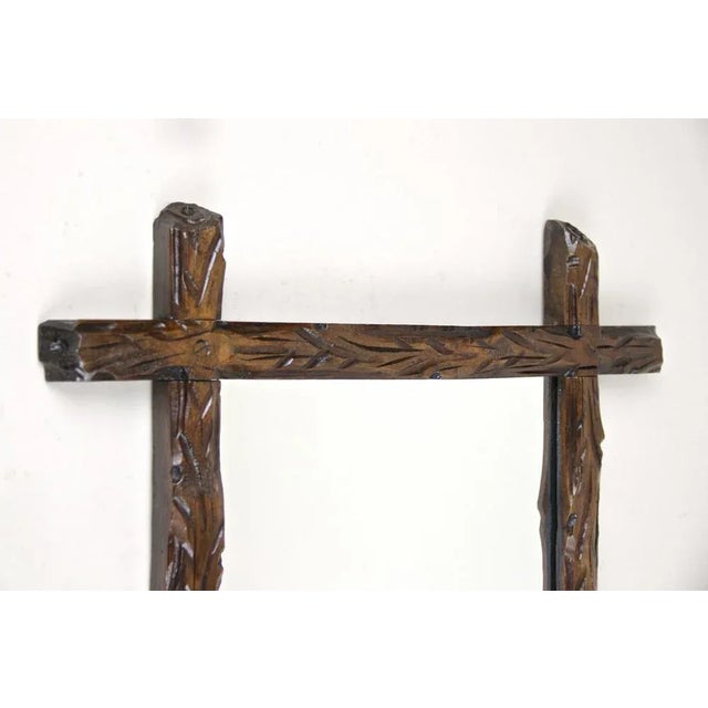 Austrian Black Forest Wall Mirror, 1880s For Sale - Image 4 of 17